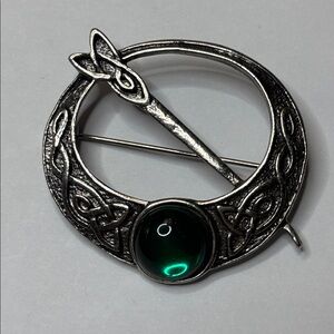 925 Celtic Adorned Scottish Vintage Pin